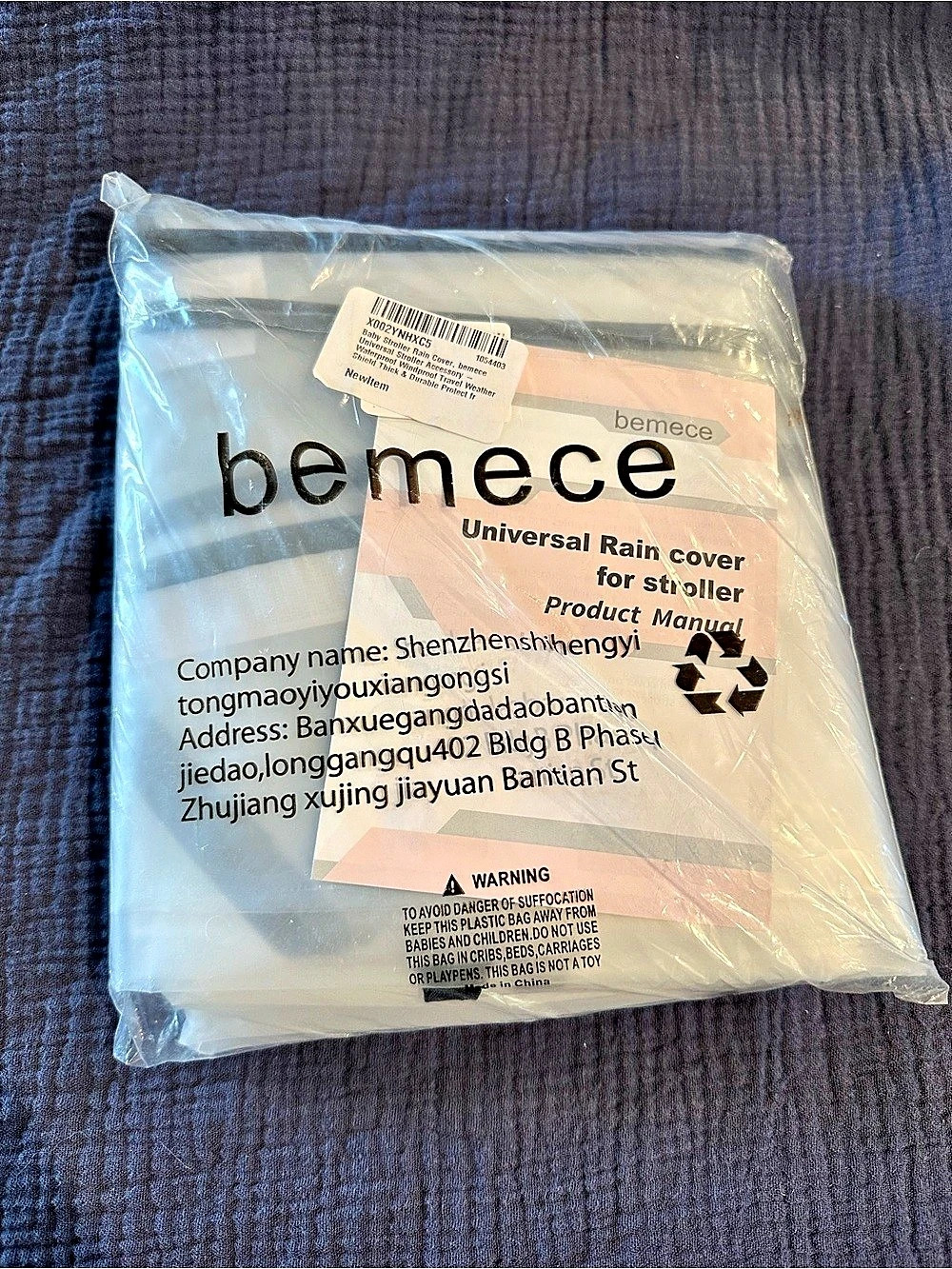 bemece Universal Stroller Rain Cover Clear
